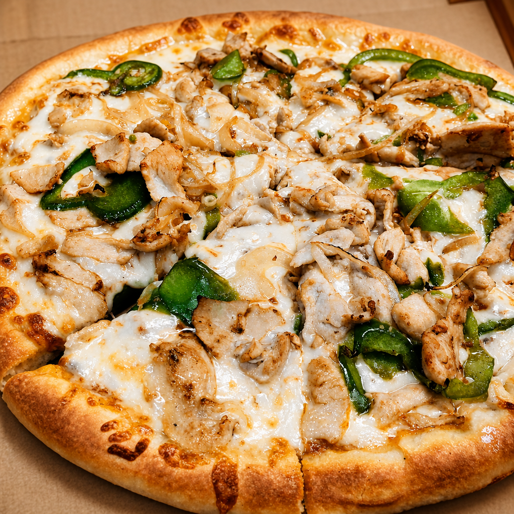 Grilled Chicken Pizza.