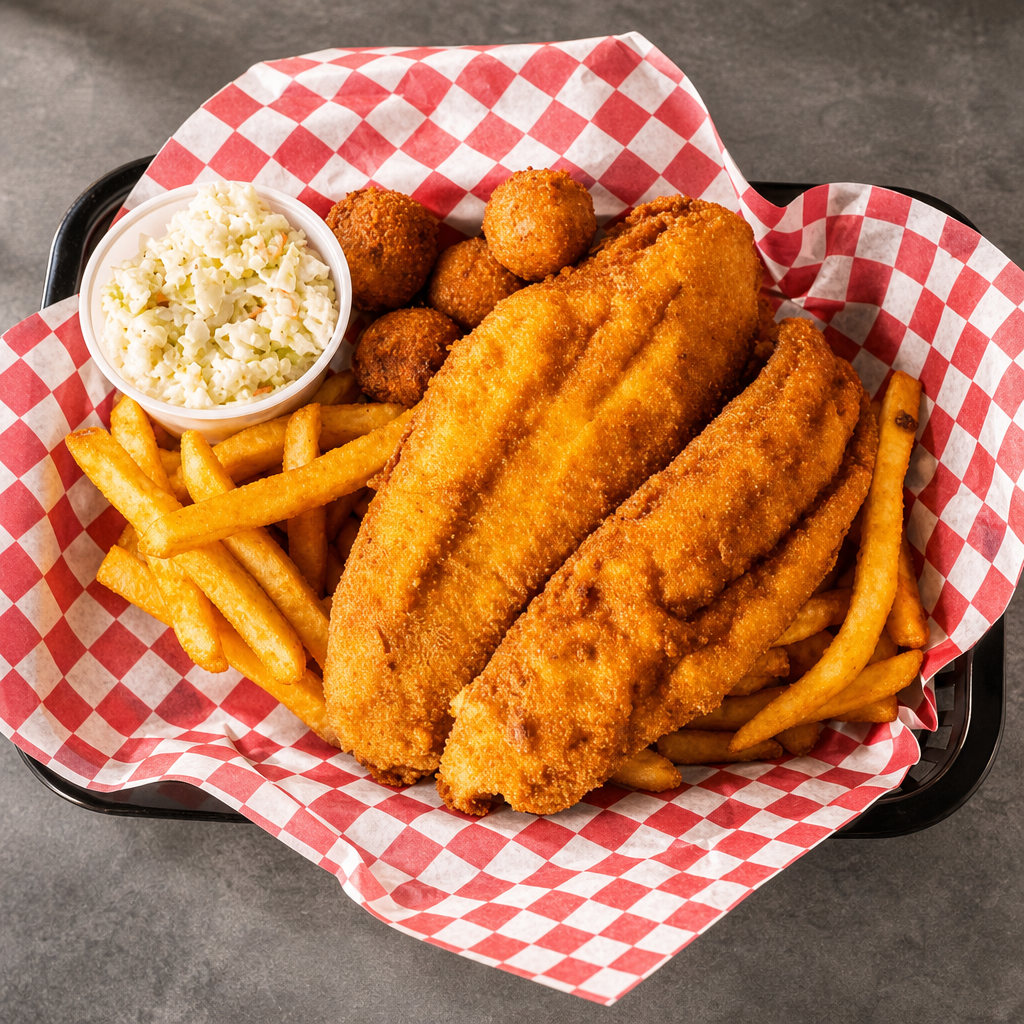 Flounder (3pc) Fish Plate.