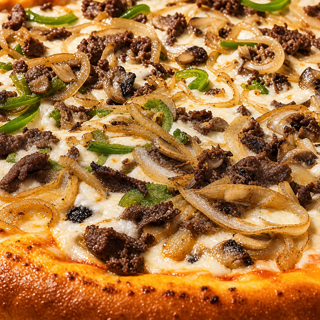 Philly Steak Pizza.
