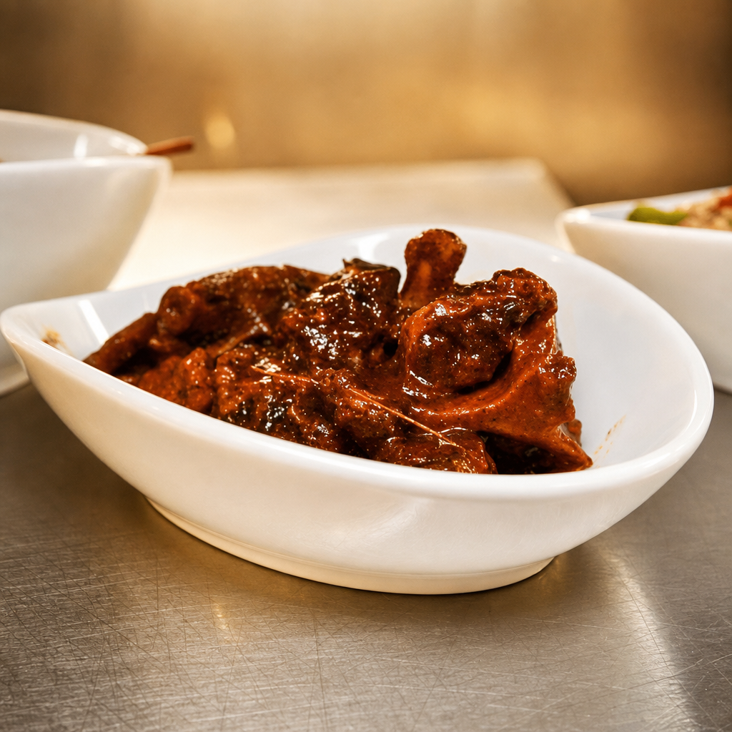 Oxtails Served with Rice & Peas Cabbage and Plantain.