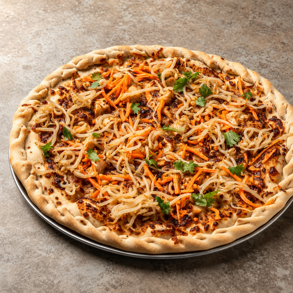 Small Thai Chicken Pizza.