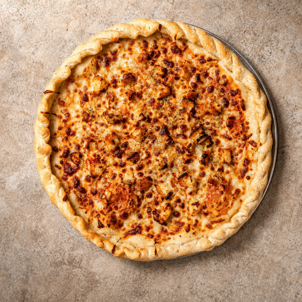 Large Buffalo Chicken Pizza.