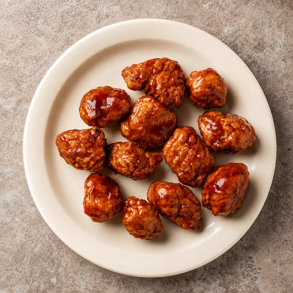 Honey Bourbon BBQ Wings (Boneless).