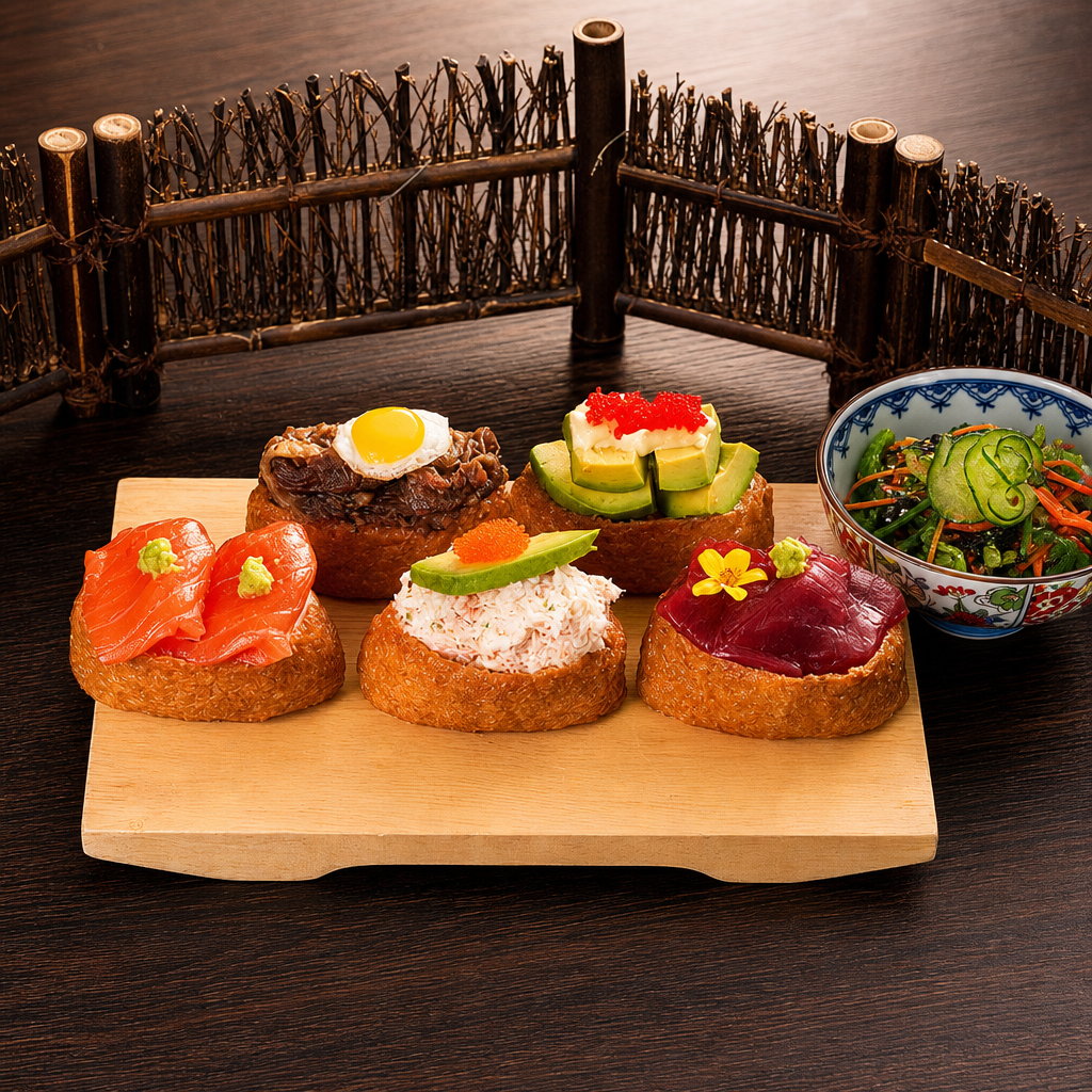 5pc Inari Set (+ Housemade Seaweed Salad)