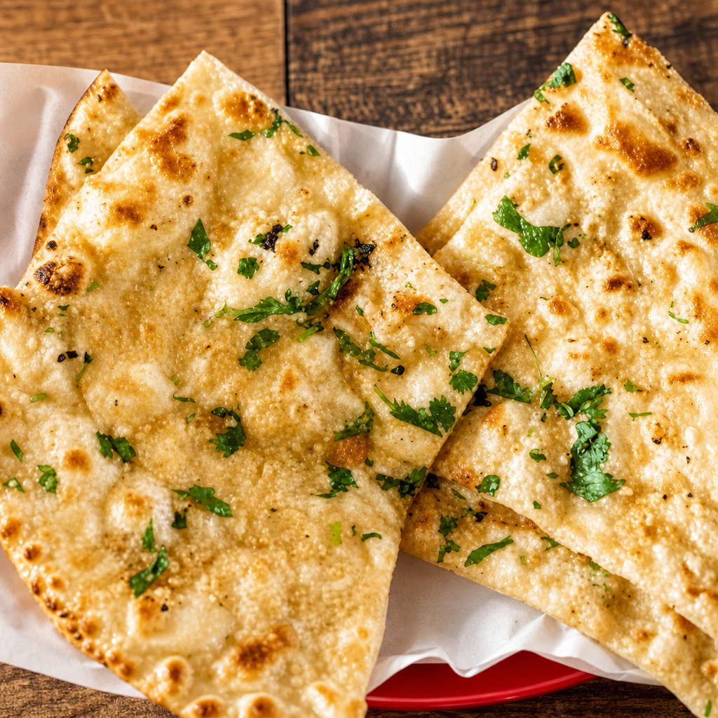 Basil Garlic Naan.