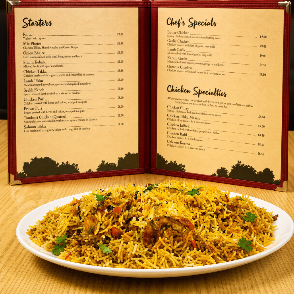 Goat (Bone In) Biryani.