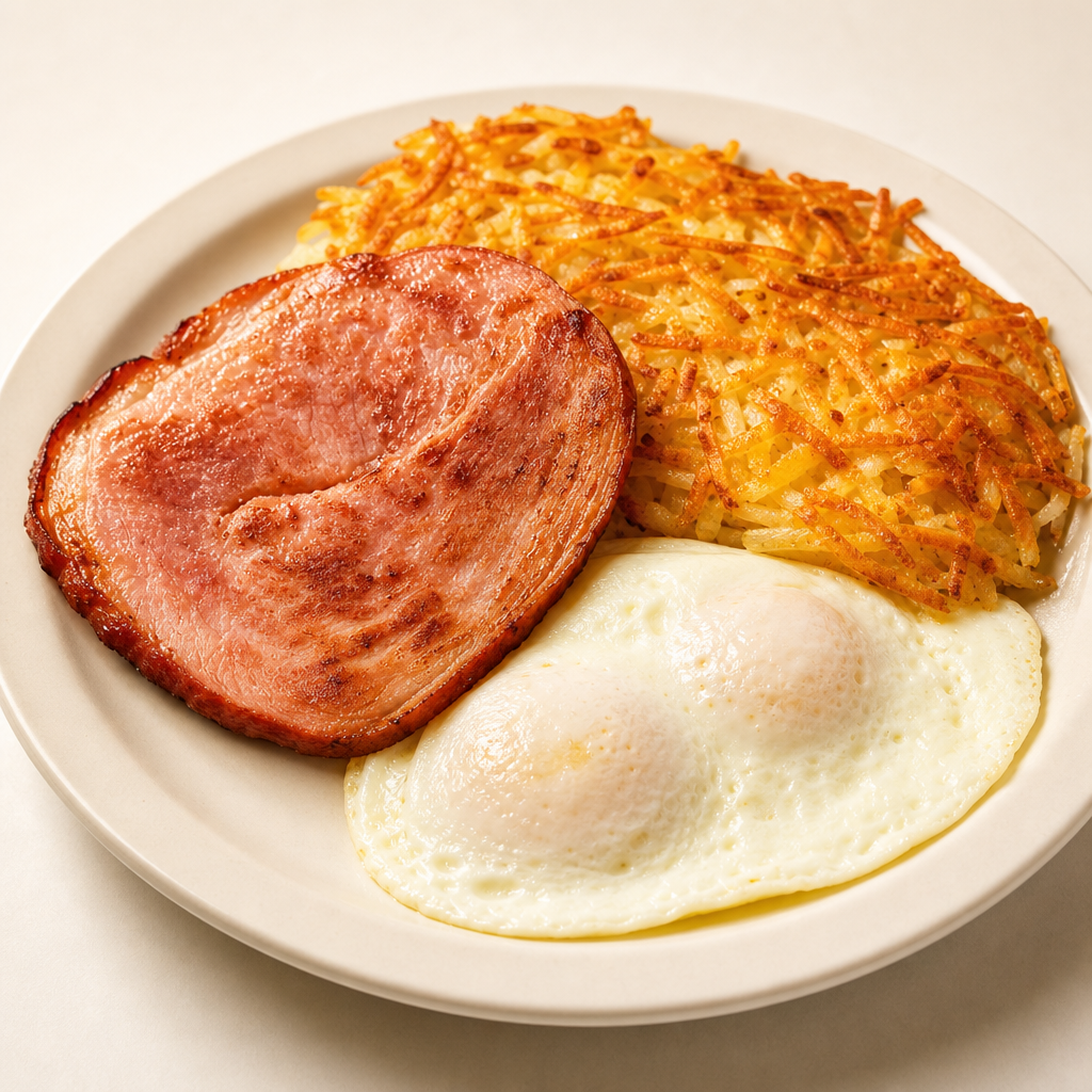 Ham + 2 Eggs.