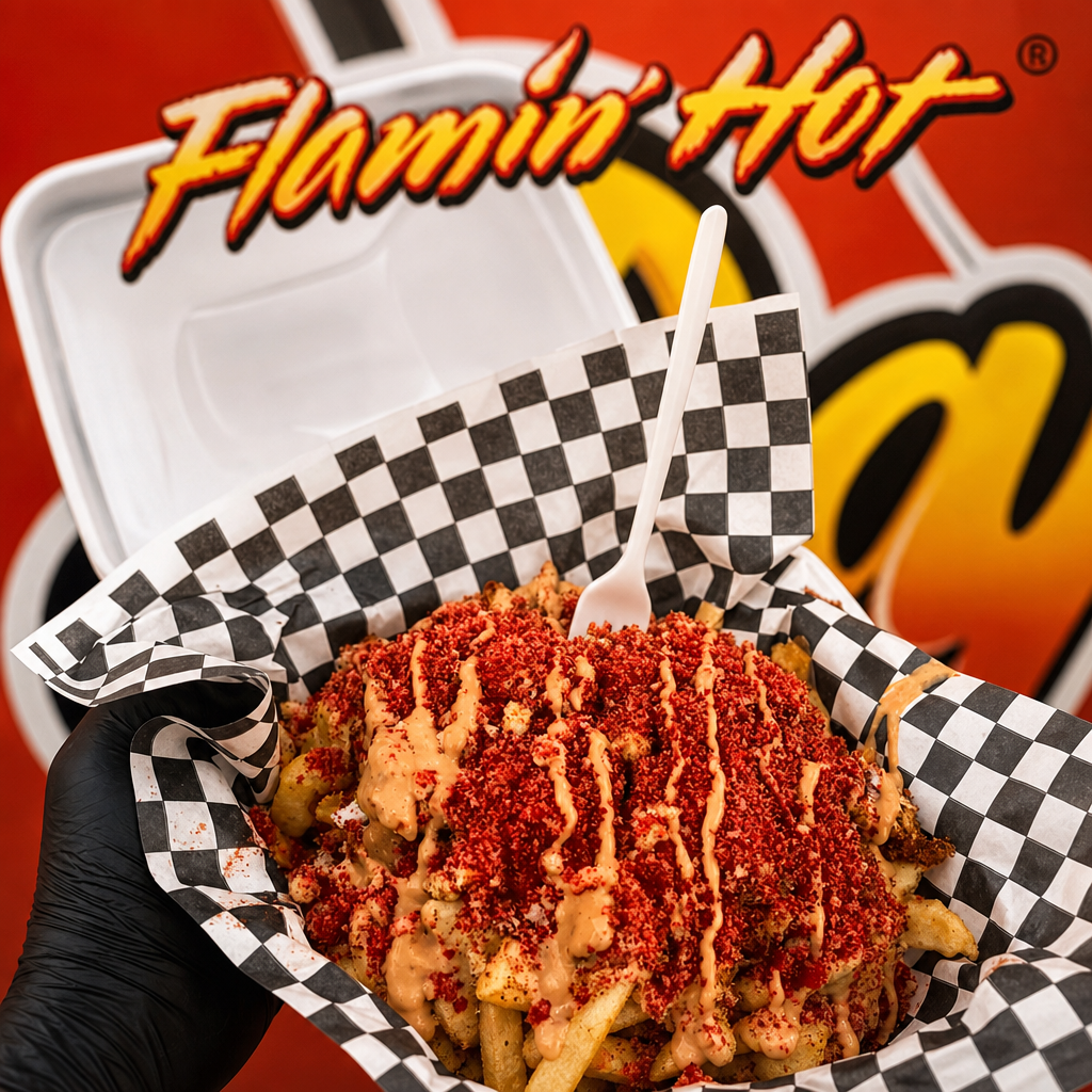 Flaming Hot Loaded Fries.