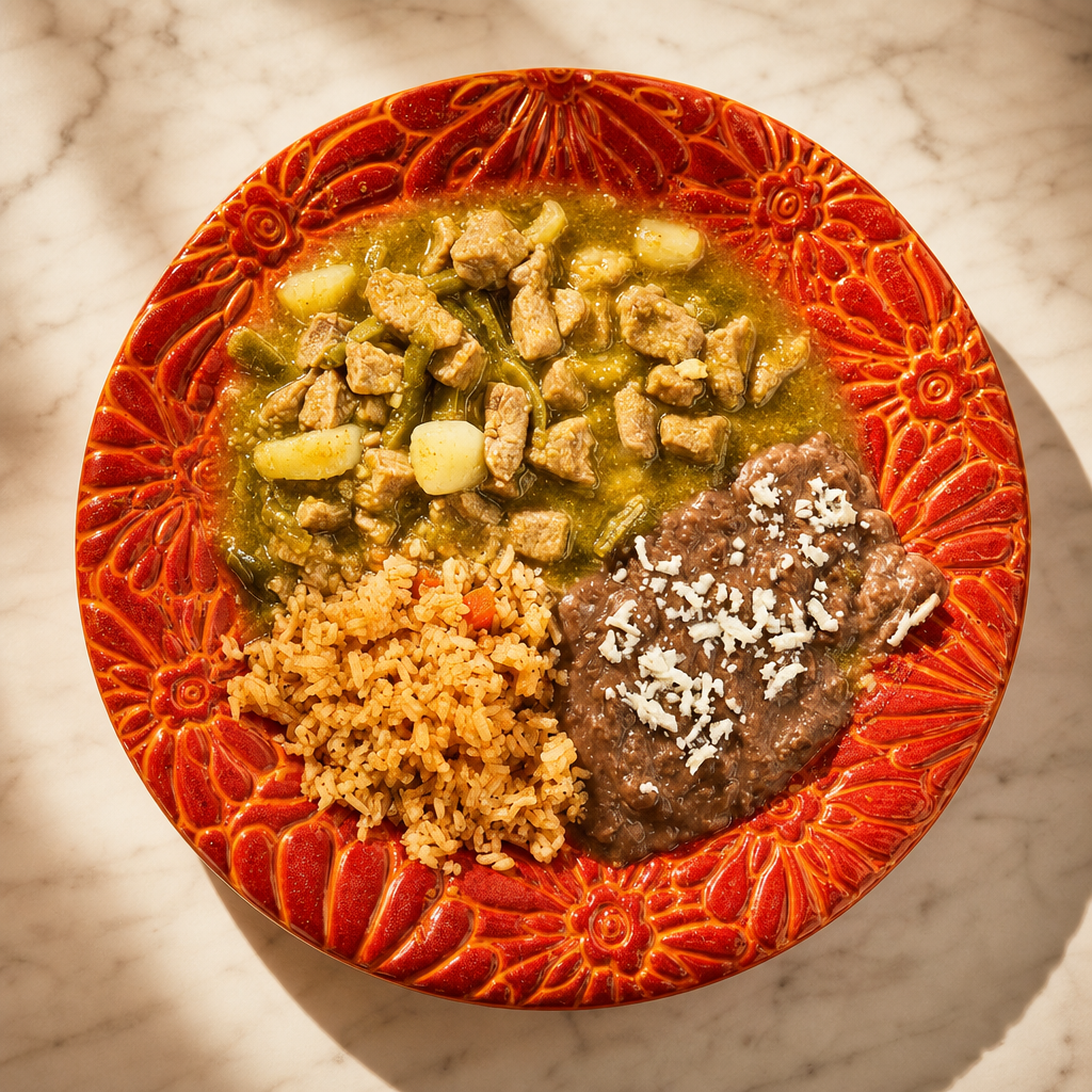 Carne en Chile Verde / Meat in Green Chili.