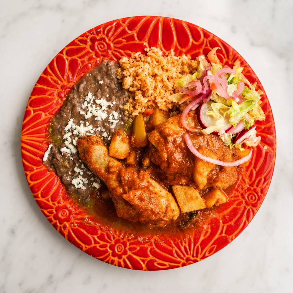 Asado De Pollo / Chicken with Tomato Sauce.