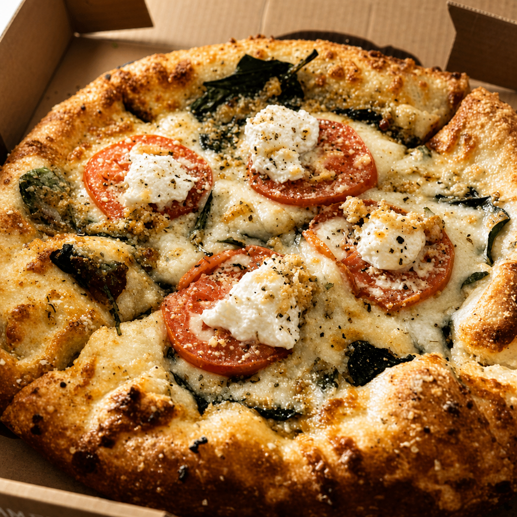 White Margherita Pizza.