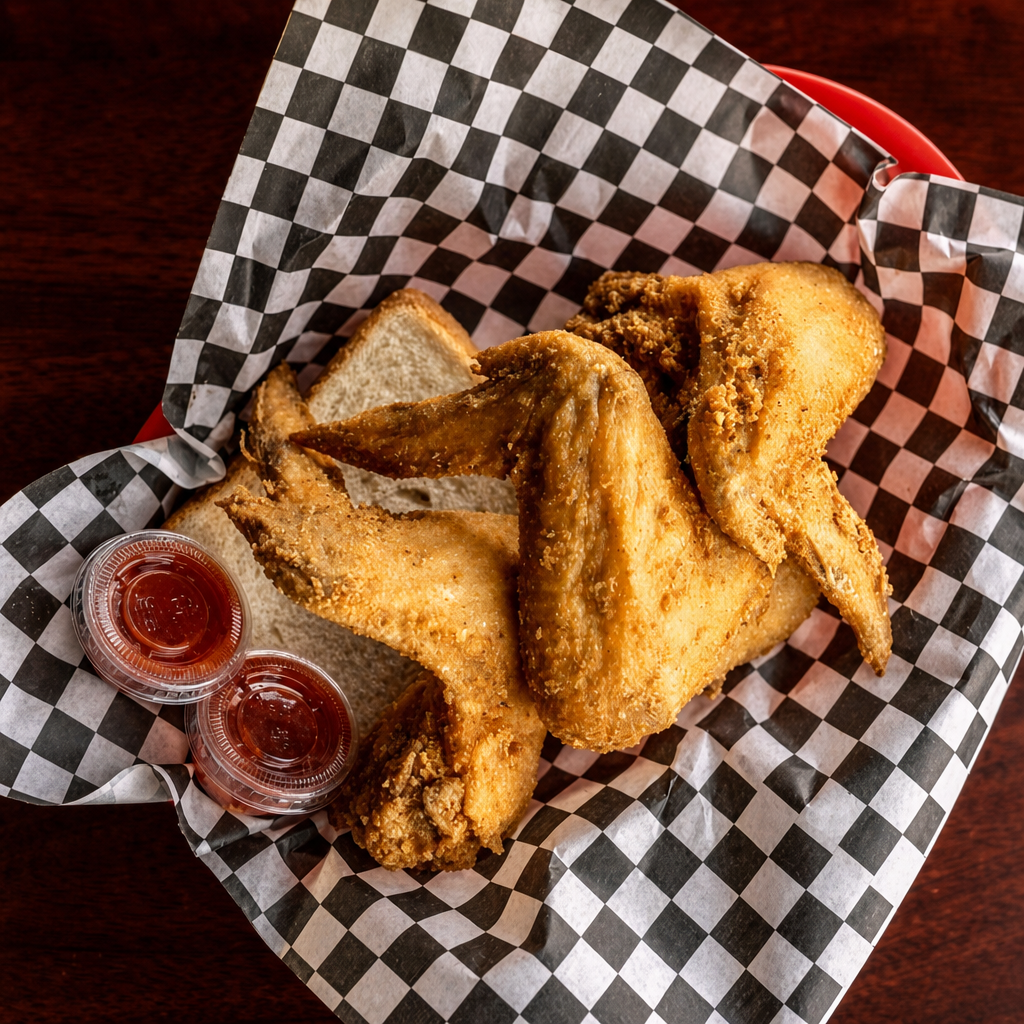 Fried Whole Wings.