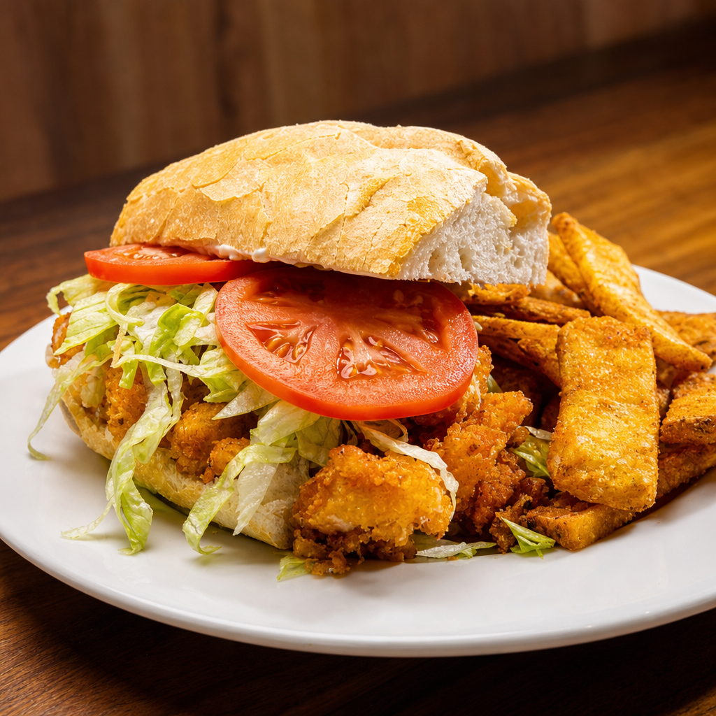 L SHP PoBoy & Fries.