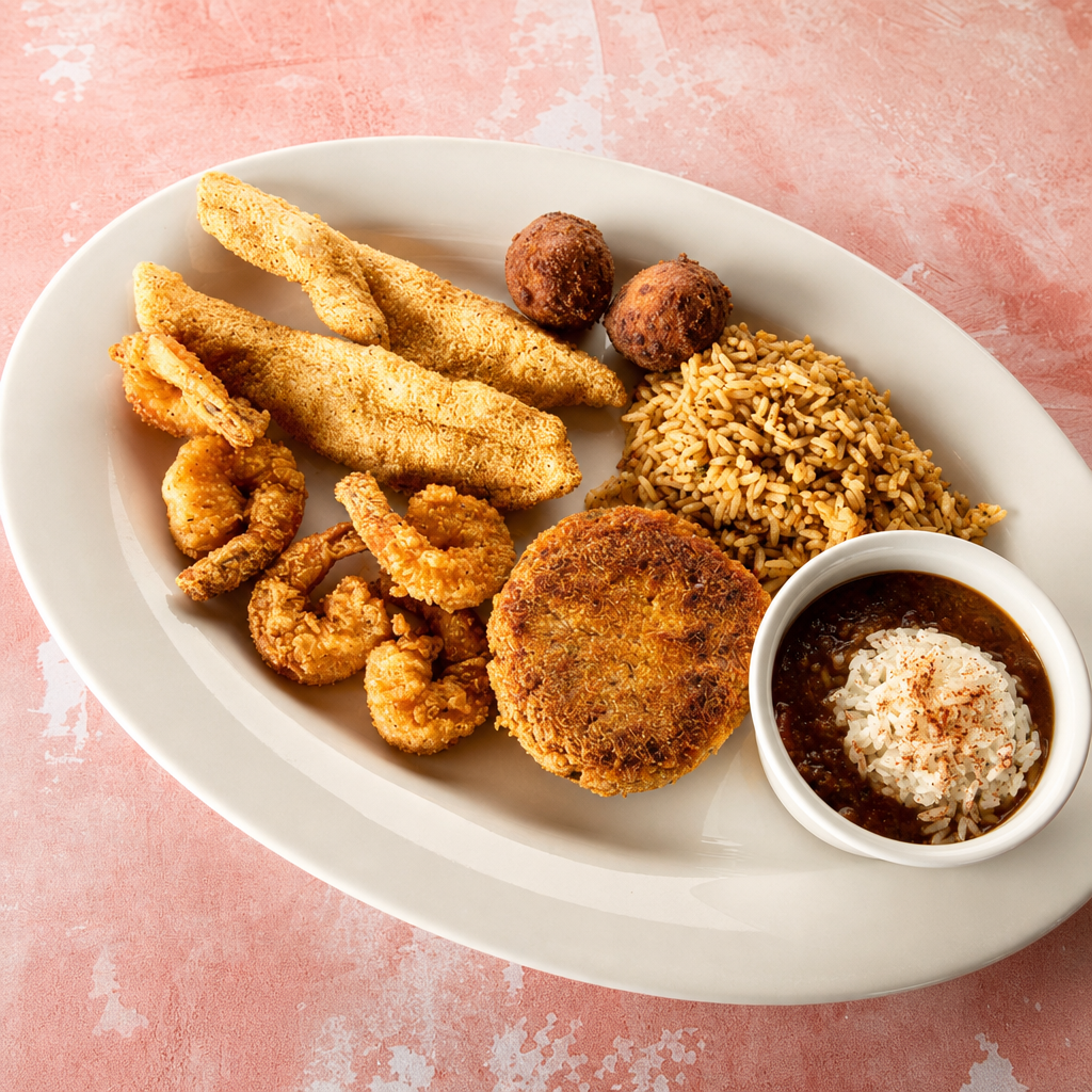 Fried Cajun Platter.