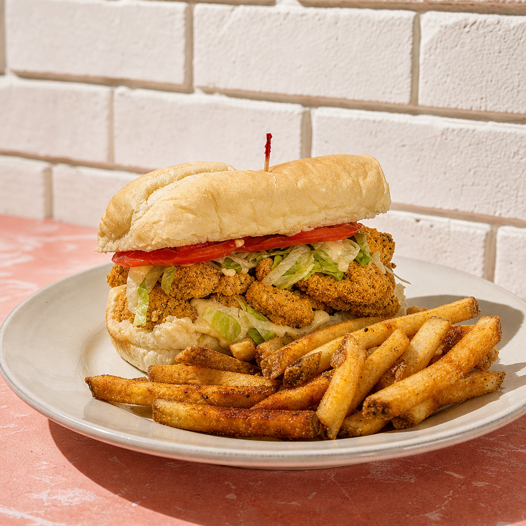 L Catfish PoBoy & Fries.