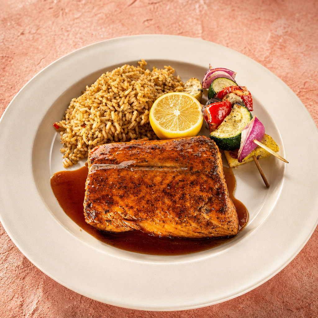 Honey Garlic Salmon.