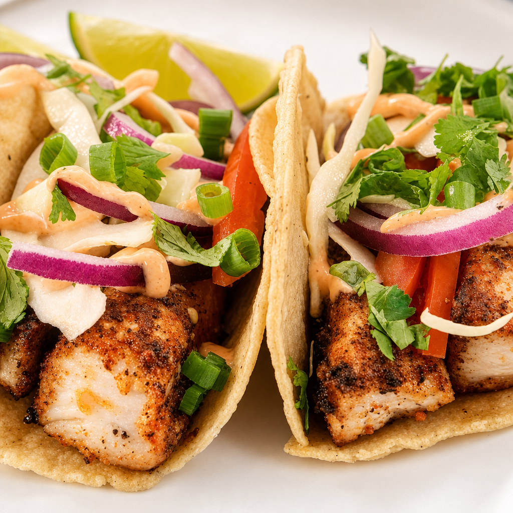 Blackened Mahi-Mahi Tacos.