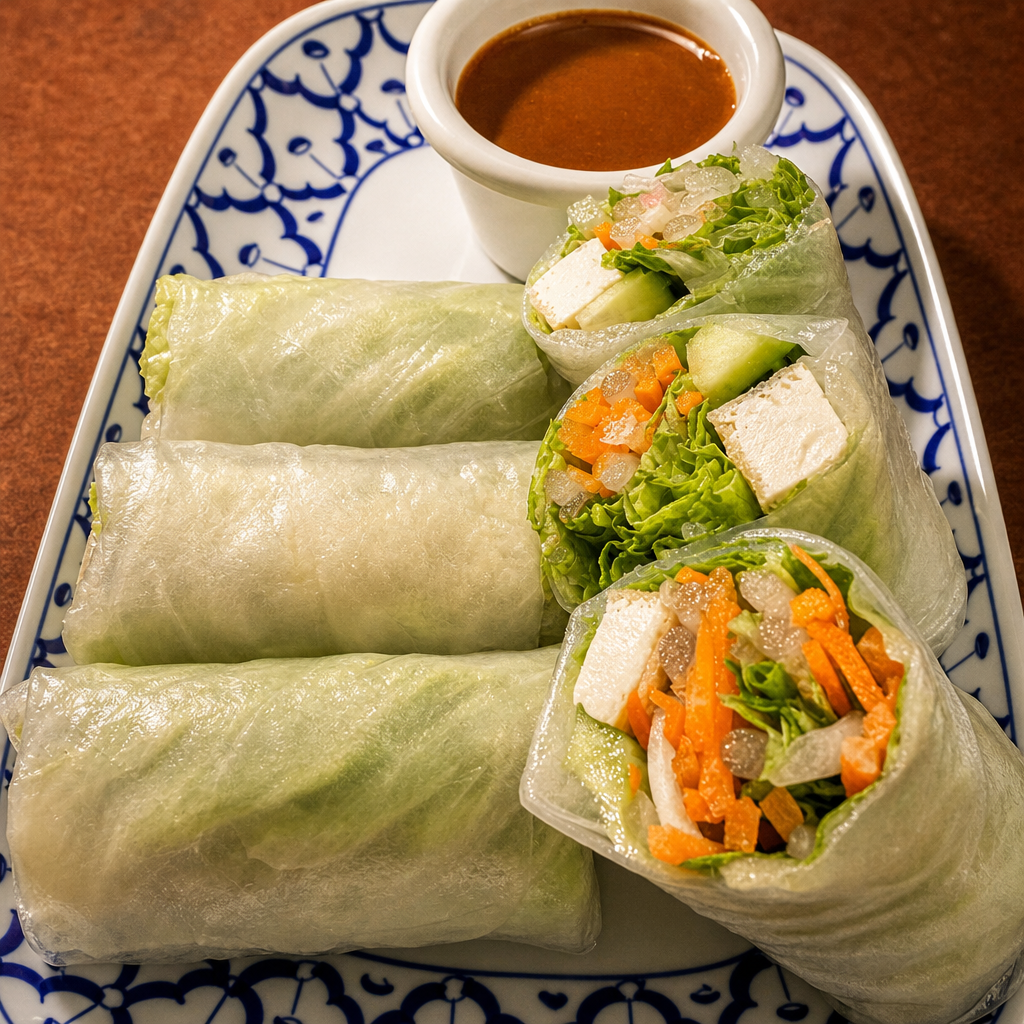 Po-Pia-Sod Veg: Fresh Rolls.