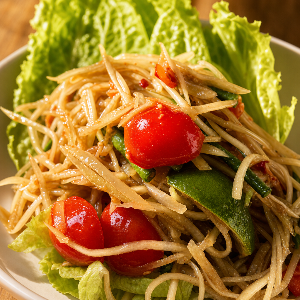 SomTum: Thai Green Papaya Salad.