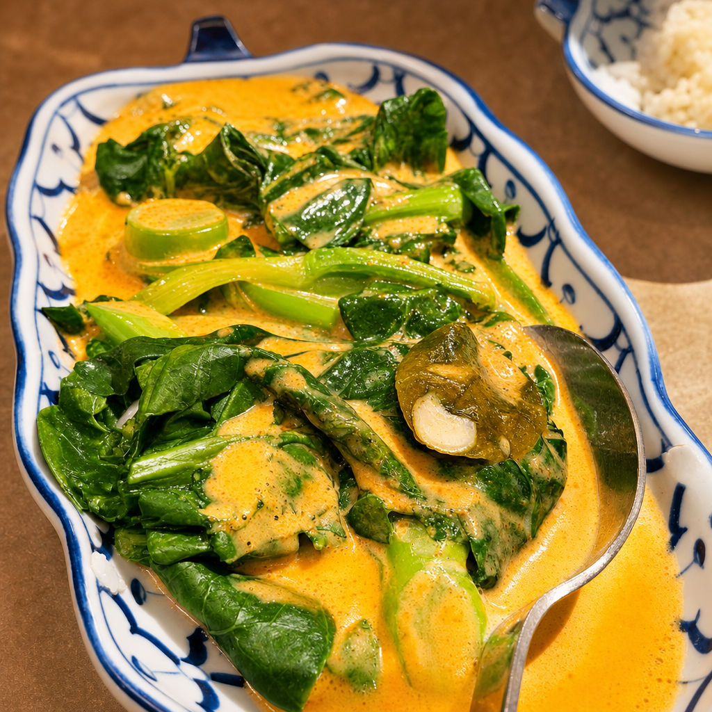 Tender Greens with Panang Sauce (V) (GF) - Side.