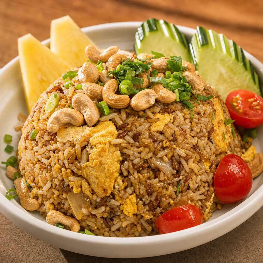 Kow-Pad-Sapparod (Pineapple Fried Rice).