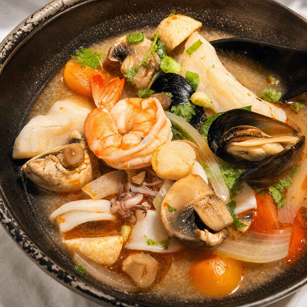 Tom Yum: Thai Hot n Sour Soup - Seafood.