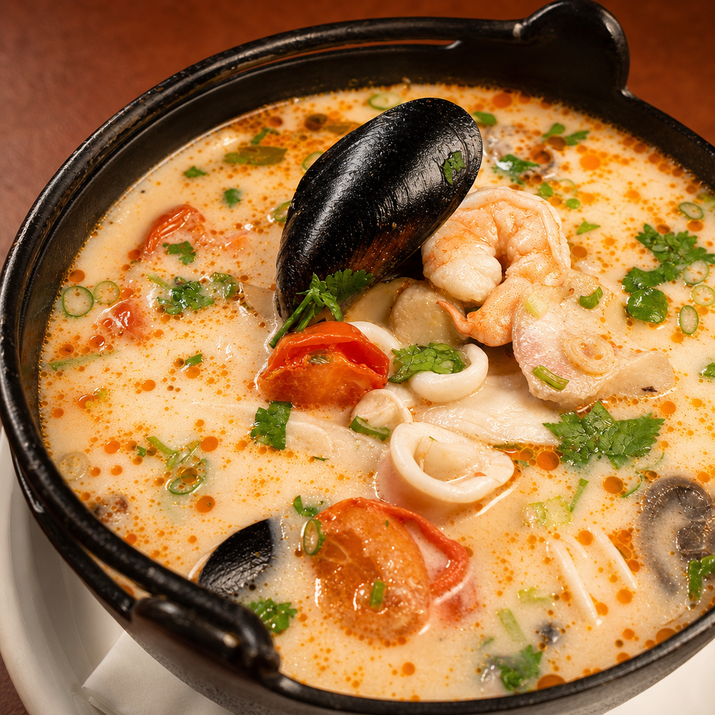 Tom Kha - Seafood: Thai Coconut Soup.