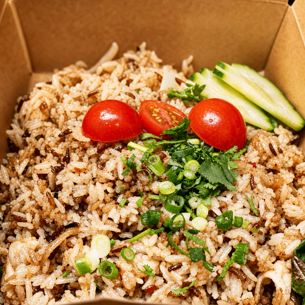 Kow-Pad-Kra-Pow (Thai Spicy Fried Rice).