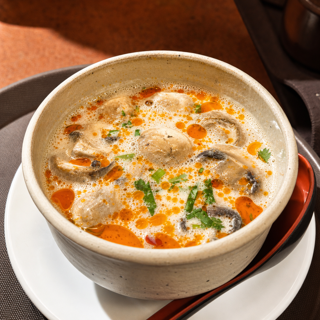 Tom Kha: Thai coconut soup - cup.