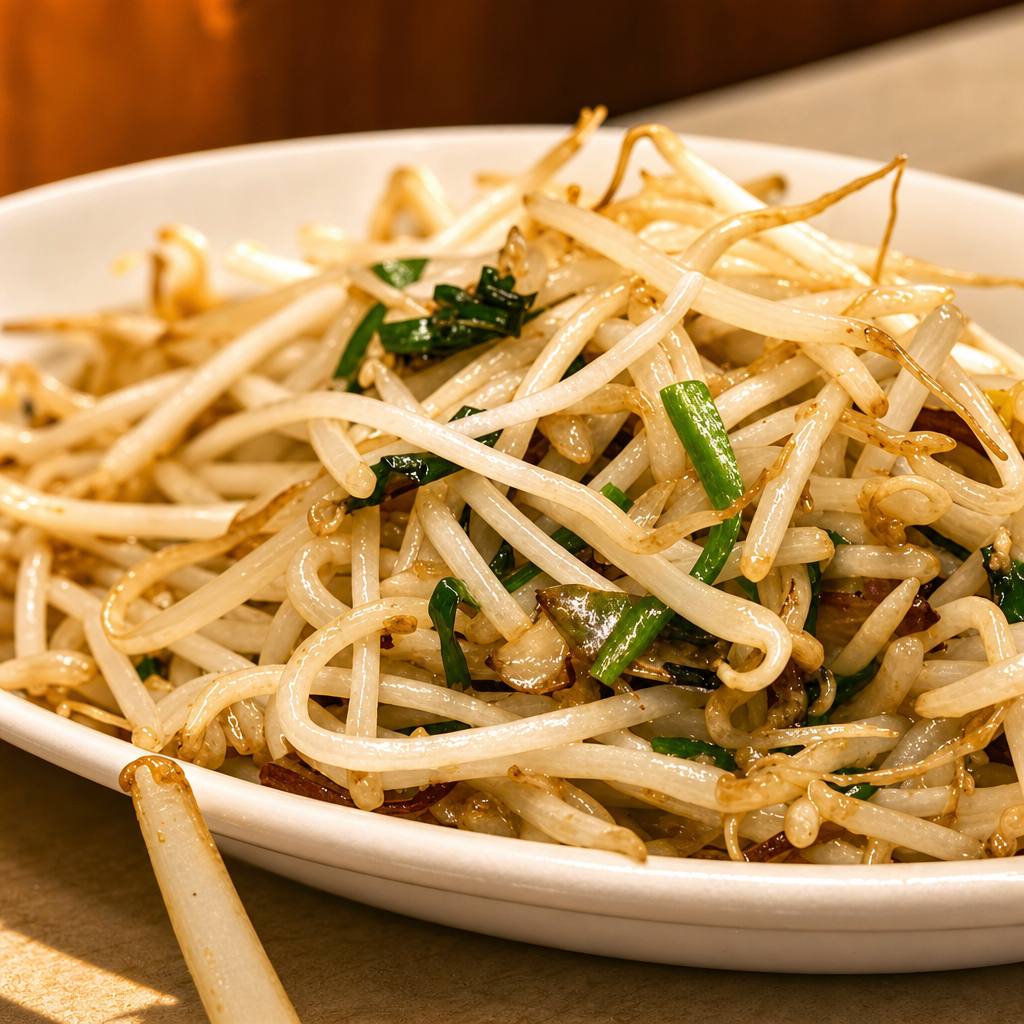 Beansprout/garlic - side.