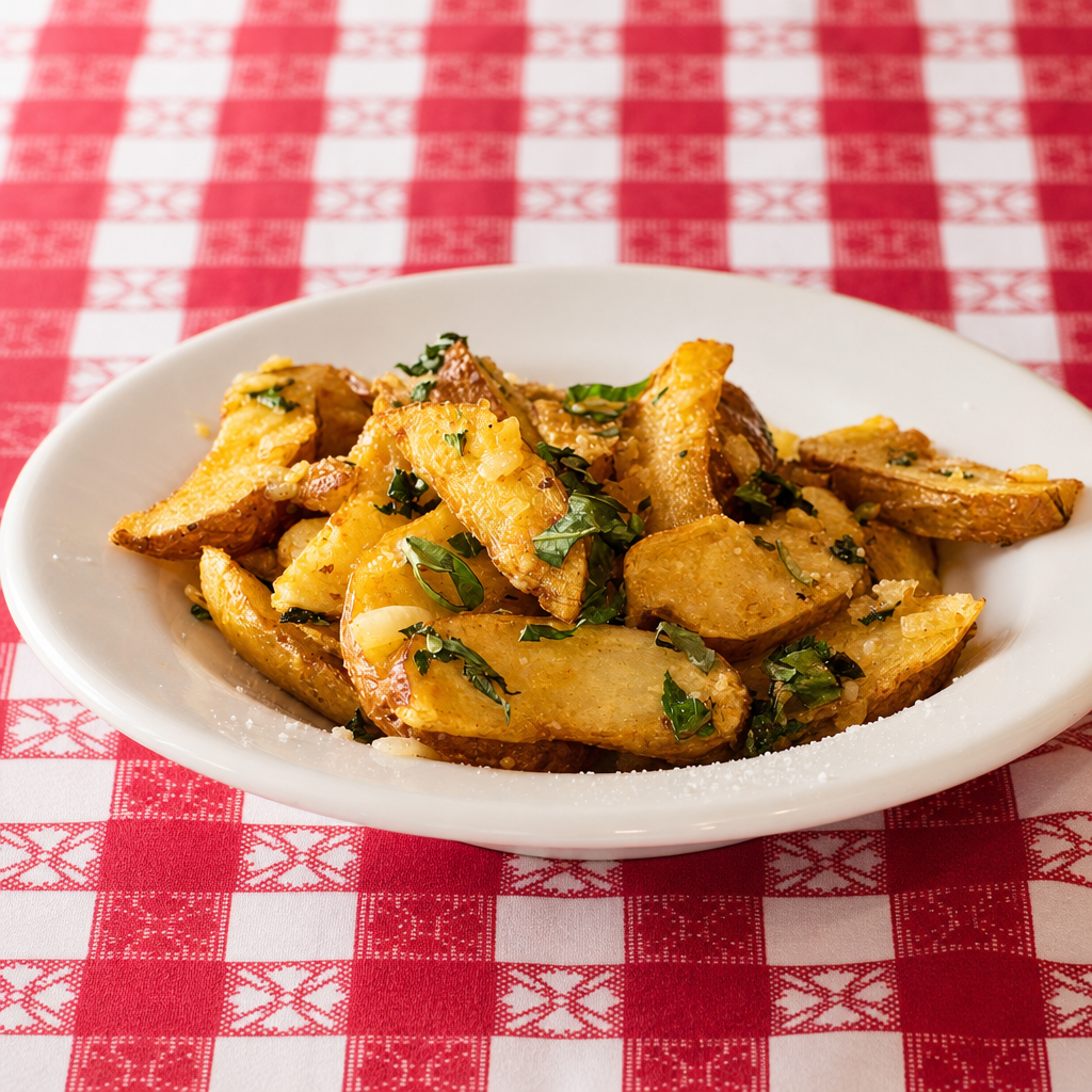Garlic Roasted Potatoes.