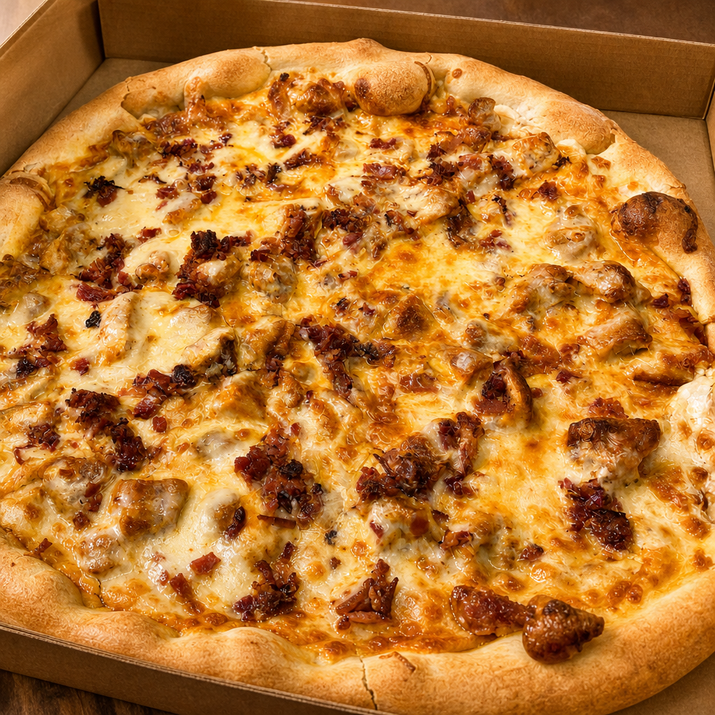 BBQ Bacon Ranch Pizza.