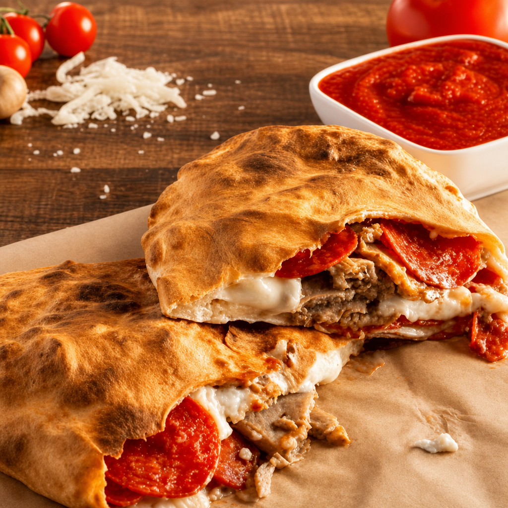 Meat Lover's Calzone.