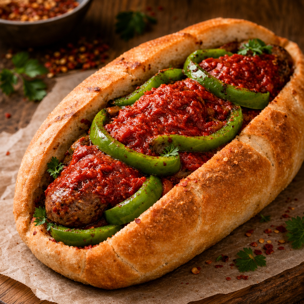 Sausage and Peppers Sub.