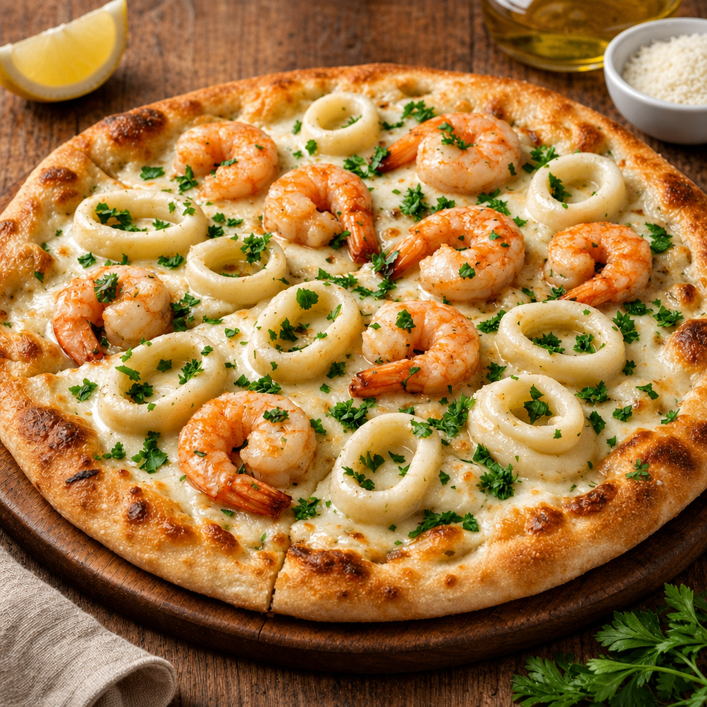 Seafood Pizza.