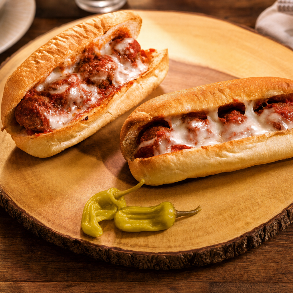 8" Meatball Sub.