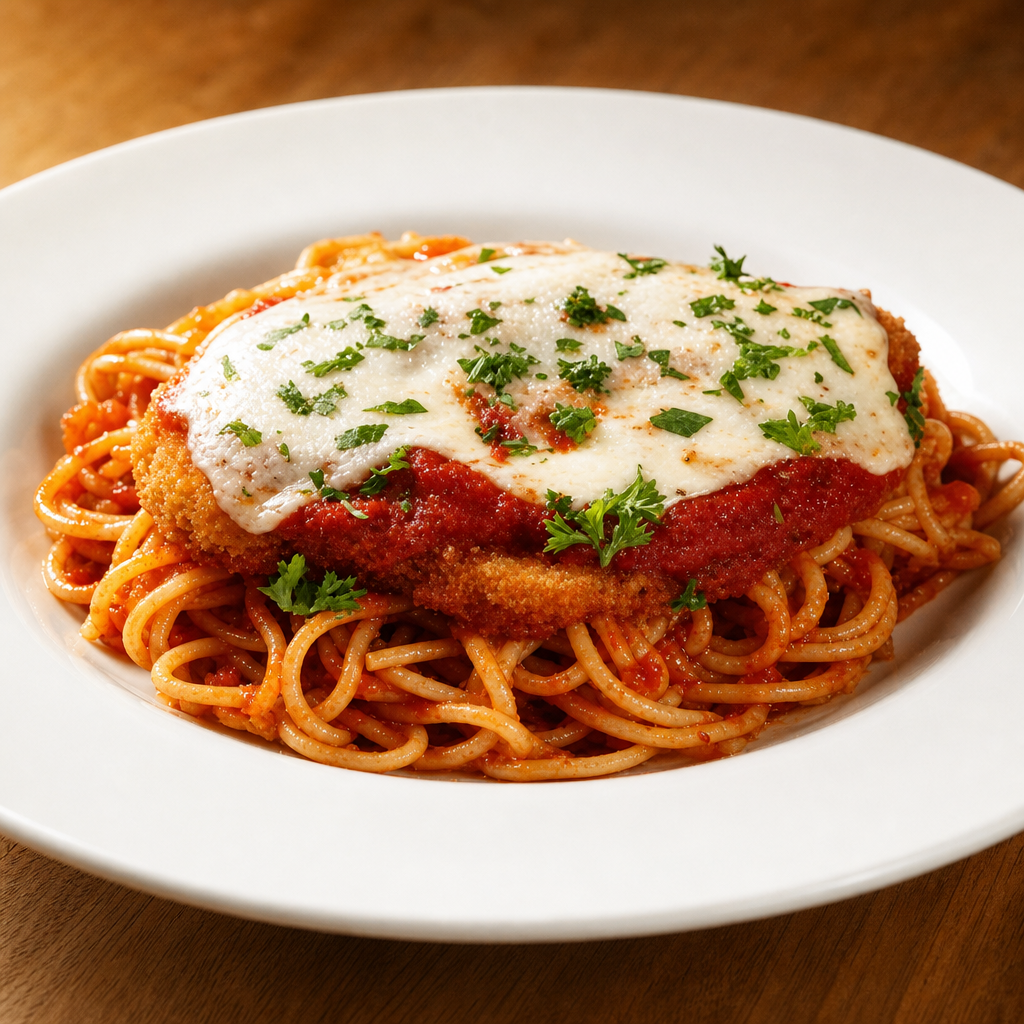 Chicken Parmigiana Pasta.