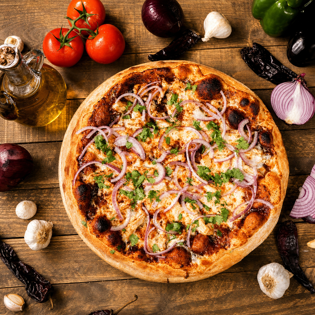 BBQ Chicken Pizza.