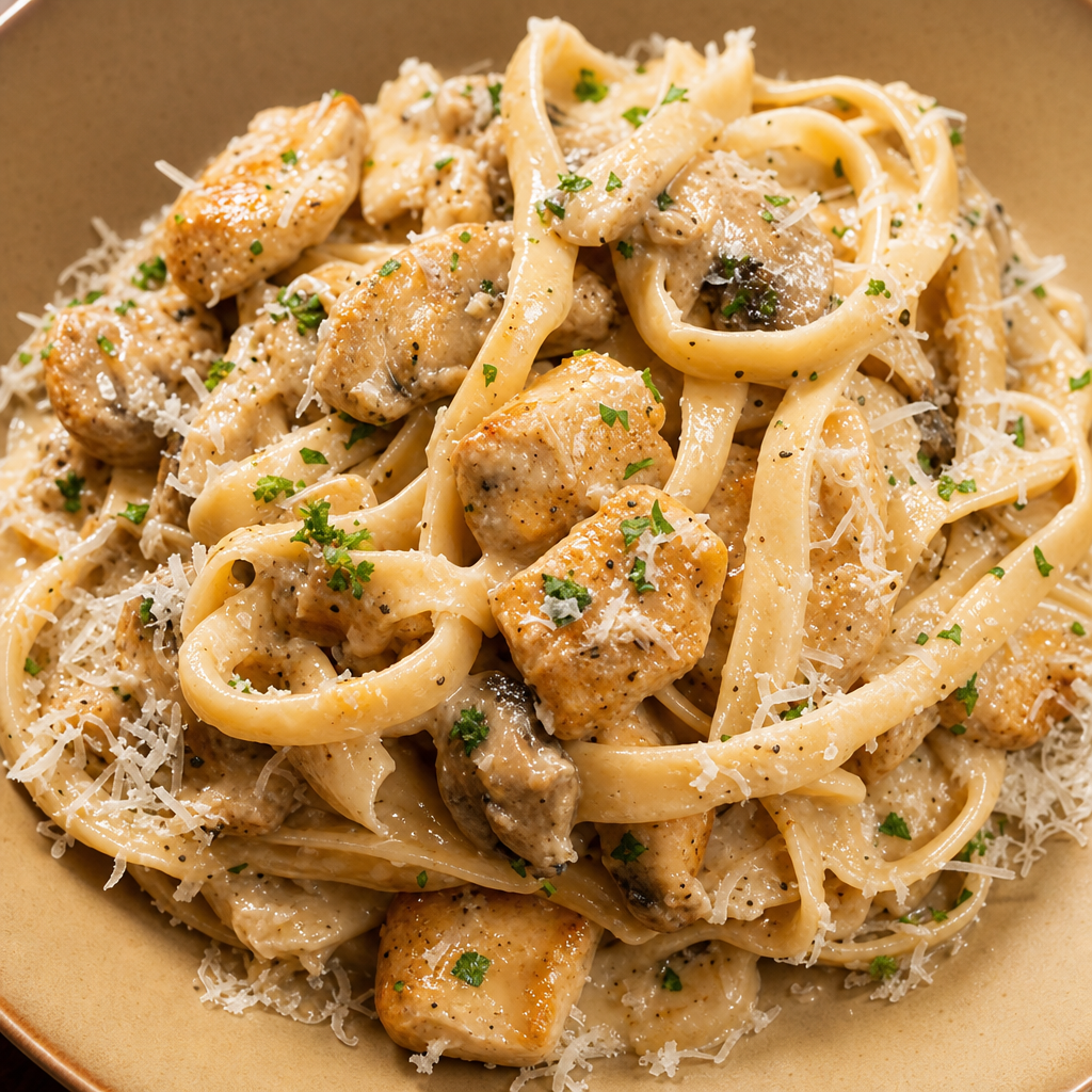 Chicken Marsala Pasta.