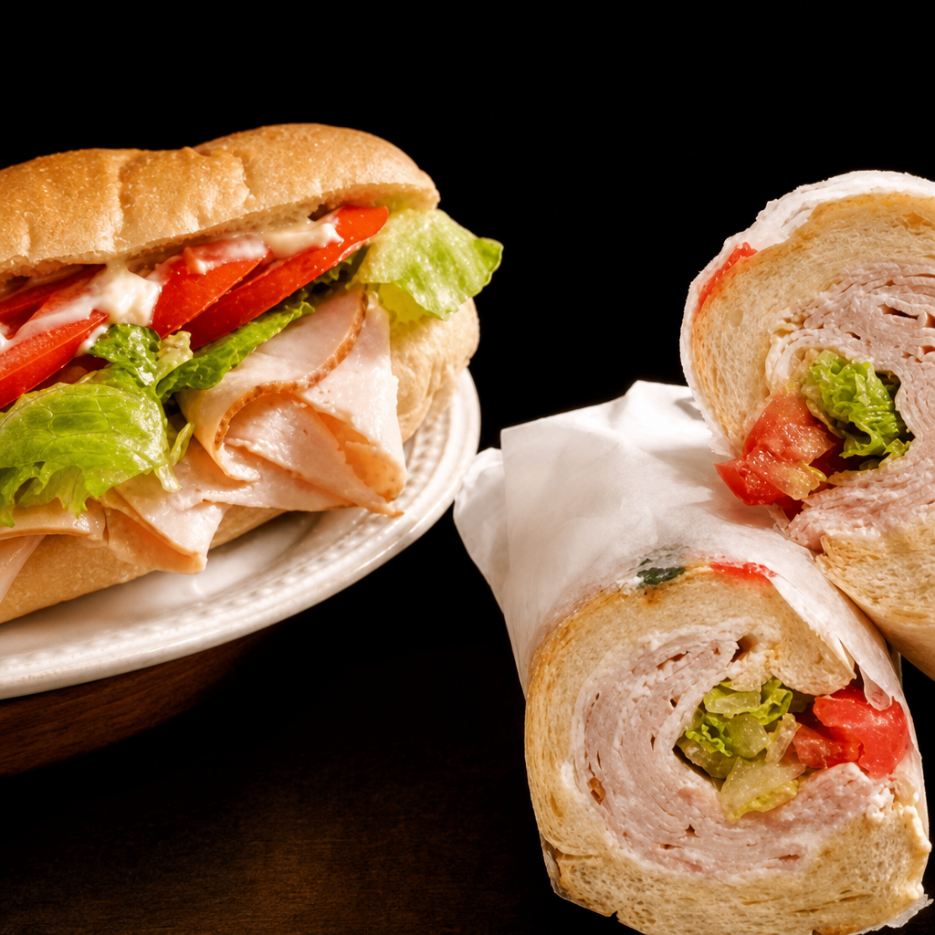 Turkey and Cheese Sub.