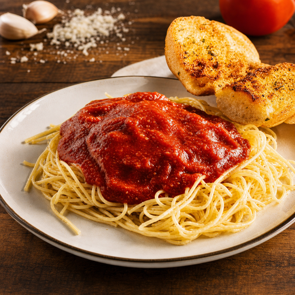 Buckets of Pasta with Marinara.