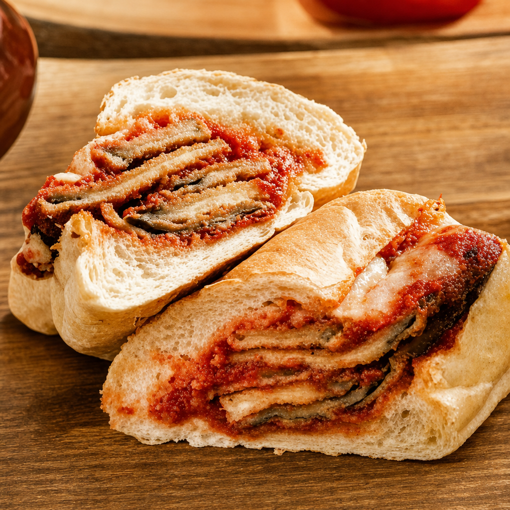 Eggplant Parmigiana Sub.