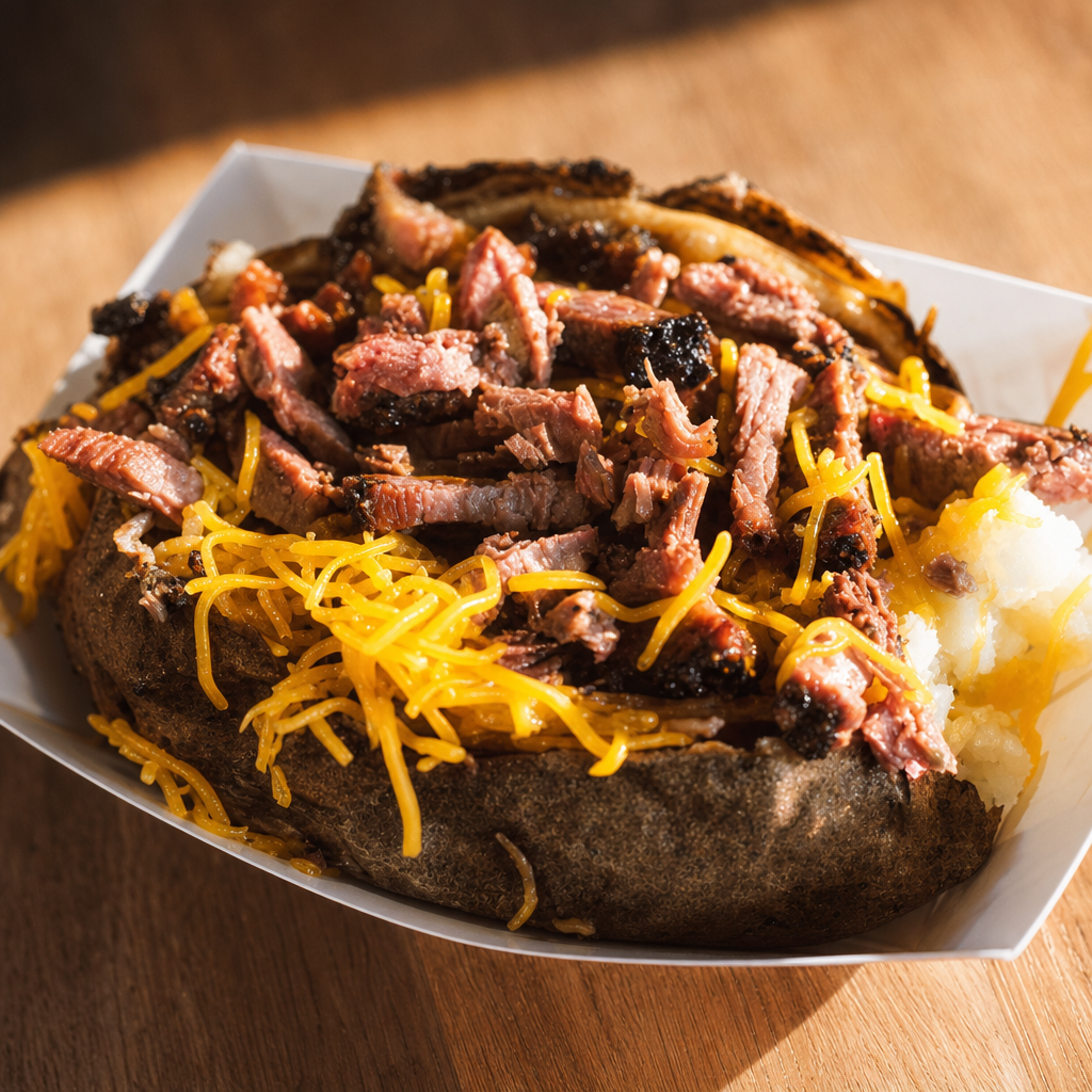 BBQ Loaded Baked Potato.