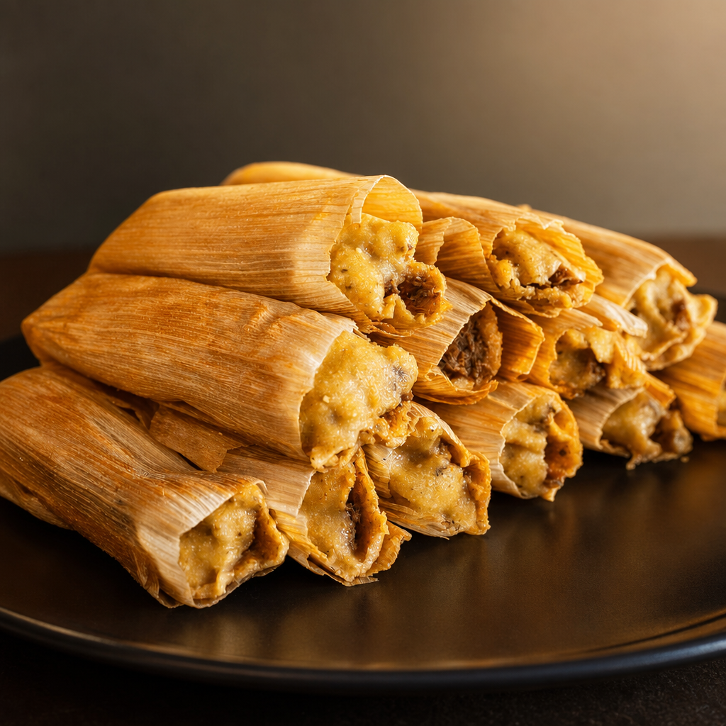 Hot Ready to Eat Pork Tamales.