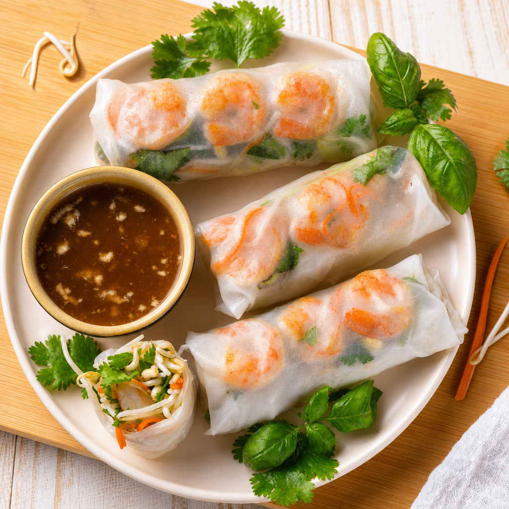 201. Gỏi Cuốn (2 Pcs) Pork & Shrimp Summer Rolls