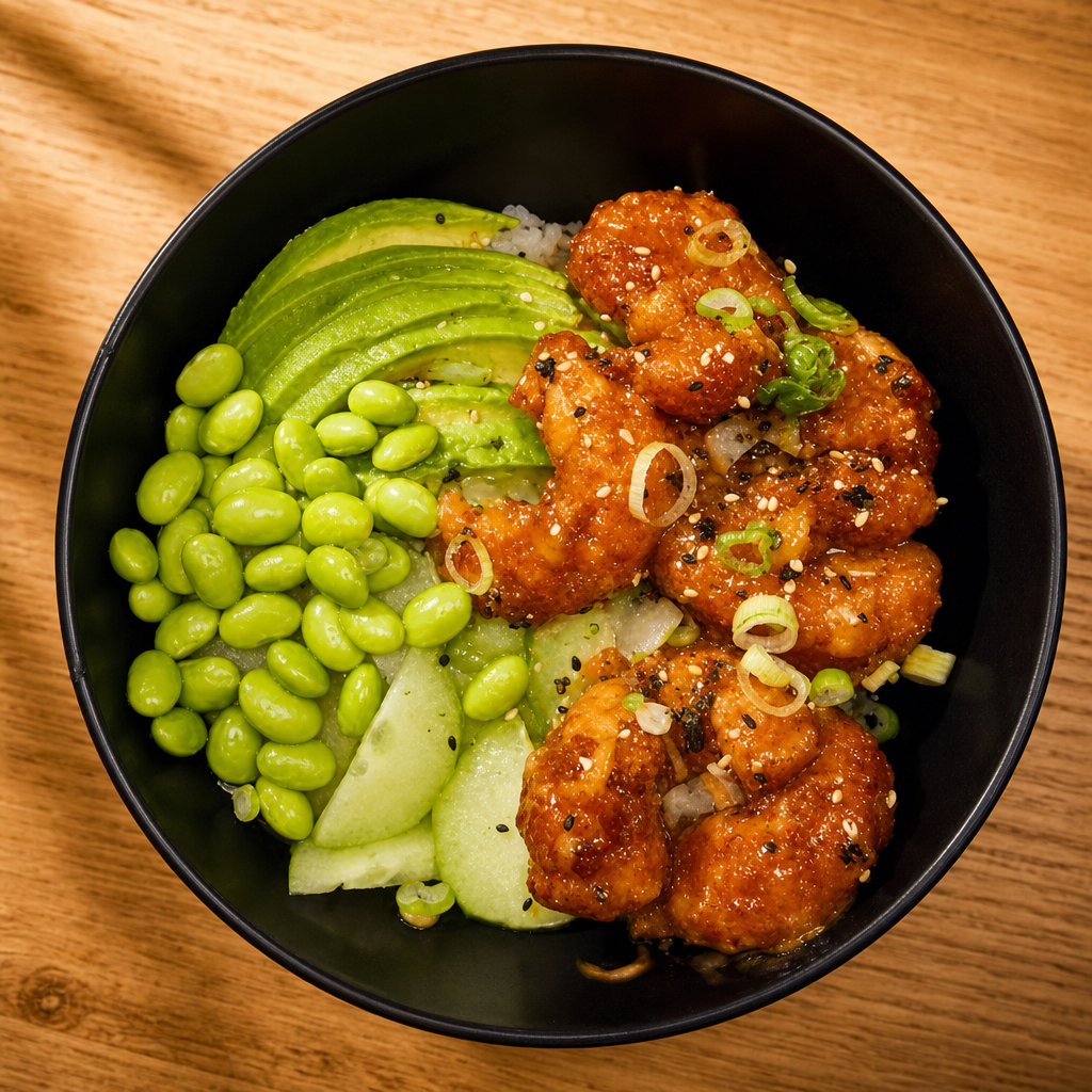 Boom Boom Shrimp Poke Bowl.
