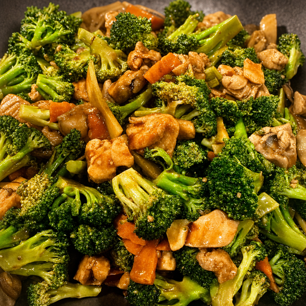 Chicken with Fresh Broccoli.