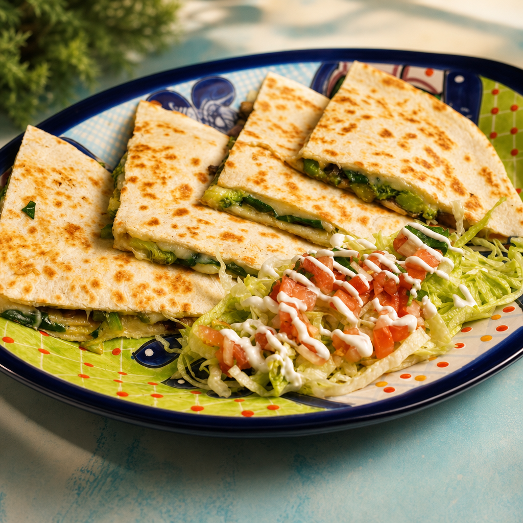 Vegetarian Quesadillas.