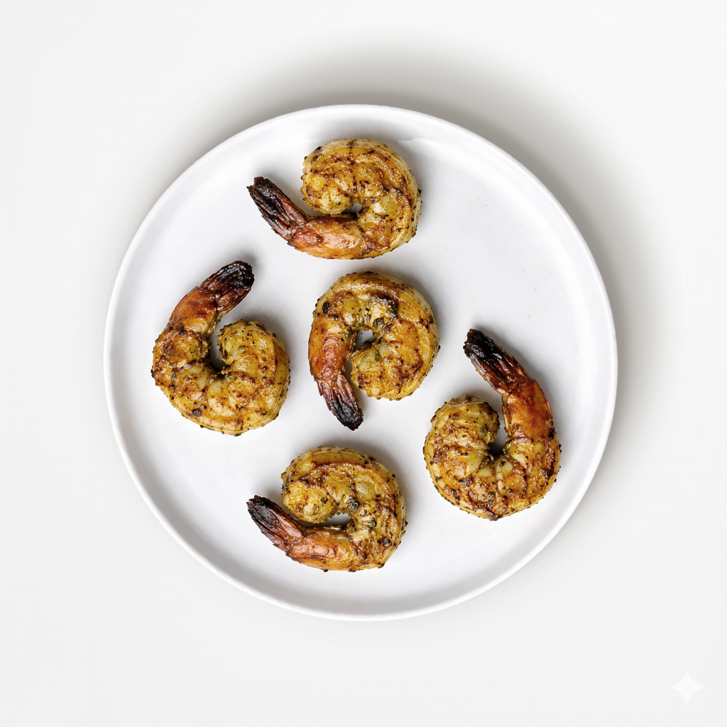 Shrimp (5-6 Jumbo Pieces) Skewer.