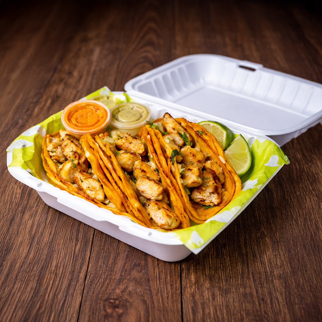 3x Grilled Chicken Tacos.